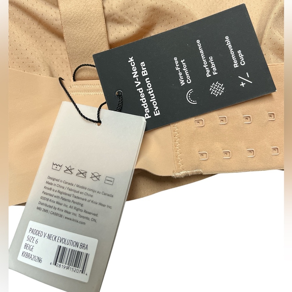 Knix Beige Padded V-Neck Revolution Bra - Picture 4 of 4